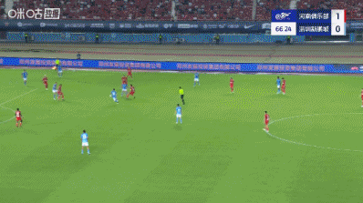 赛事  第67分钟，阿奇姆彭危险区域  内左脚推射破门，河南2-0领跑  新鹏城