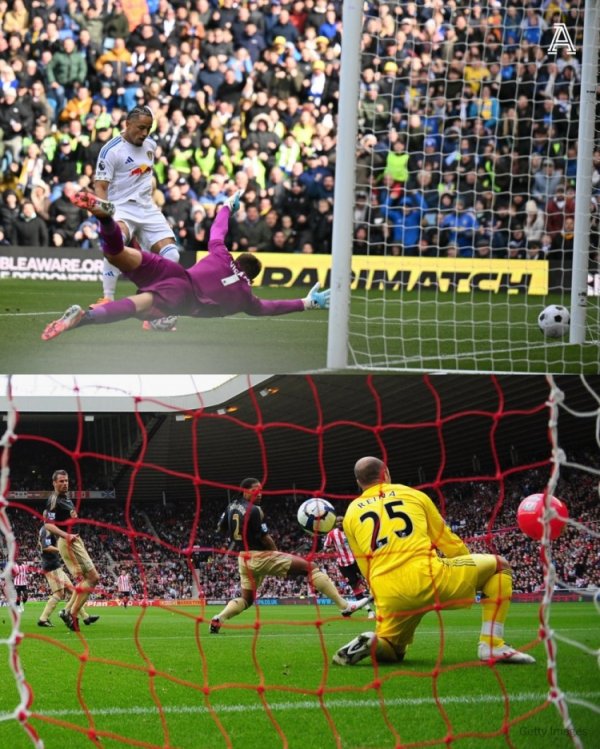 奥卡福对阵热刺得分  时，古代足球    门  边上出现一个沙滩球⚽